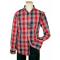 English Laundry Red/Navy/White Checker Board Design With Embroidery Long Sleeves 100% Cotton Shirt ELW1043